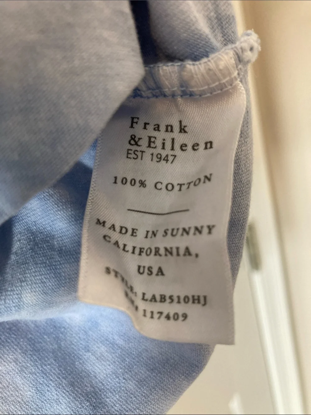 Frank & Eileen Washed Light Blue Patrick Pullover - Picture 3 of 6